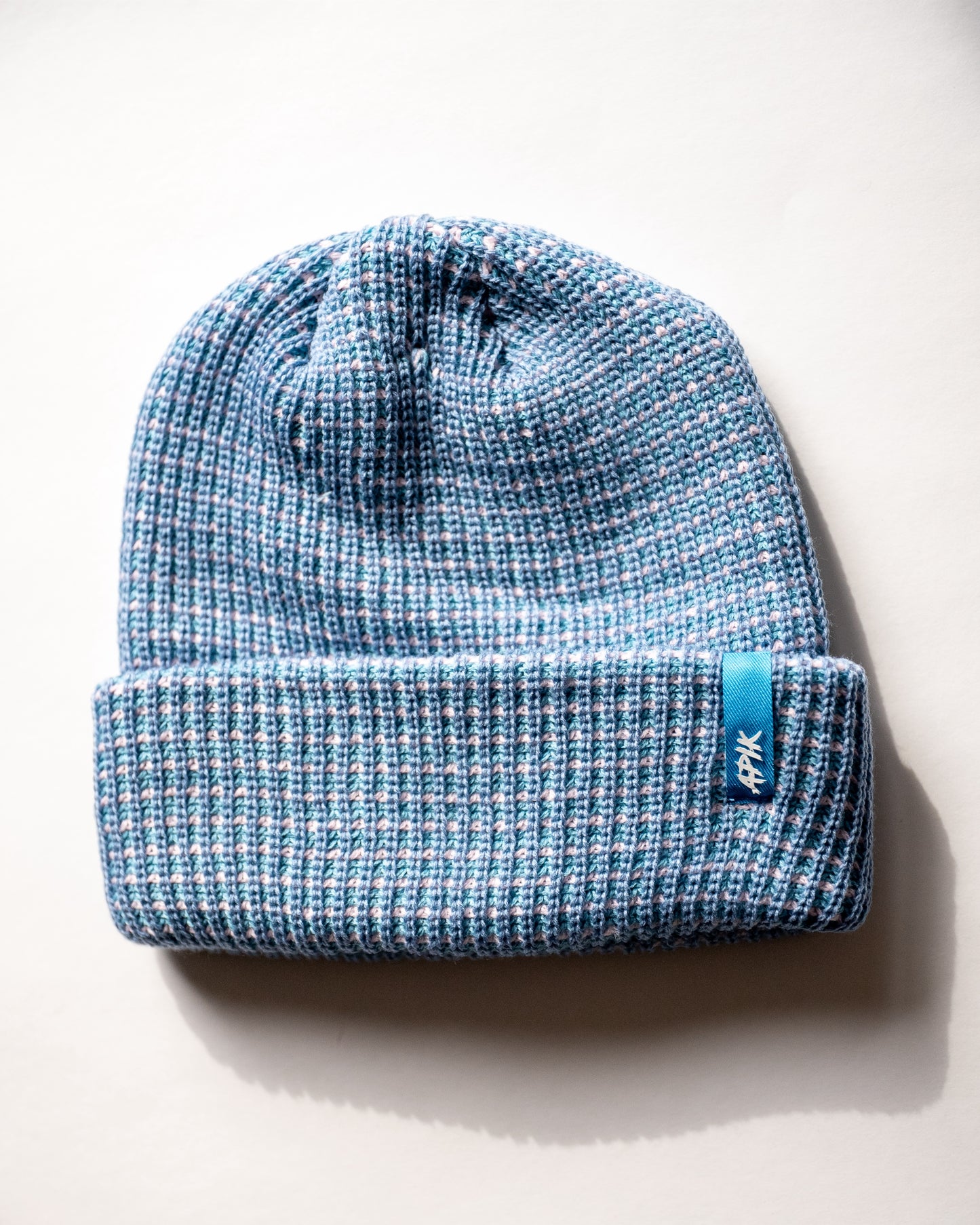 Blue and grey Waffle Beanie 2025